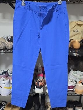 Simply Styled Bright Blue Cropped Ankle Pants